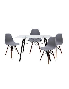 Comedor Oslo Mundo In para 4 personas de cristal
