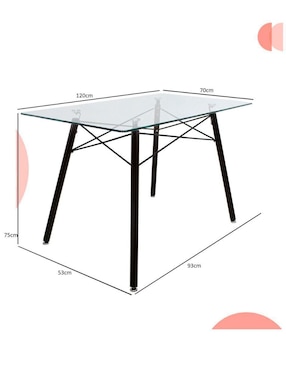 Comedor Oslo Mundo In para 4 personas de cristal