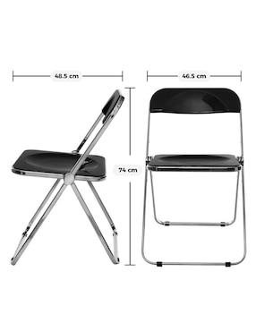 Juego de sillas plegables 2 piezas Eke Life Home de metal