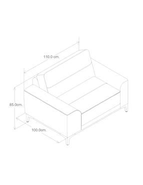 Sillón Boal Alina estilo contemporáneo de piel y vinil