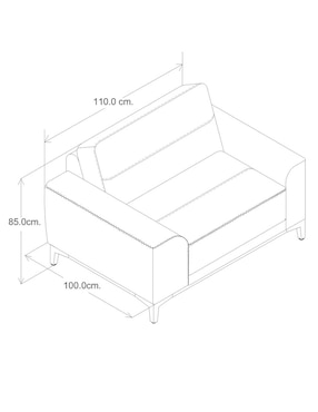 Sillón Boal Alina estilo contemporáneo de piel y vinil