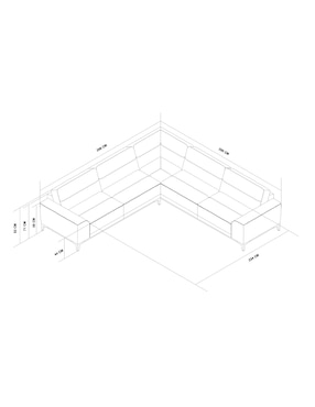 Sala modular Boal Alina de piel y vinil