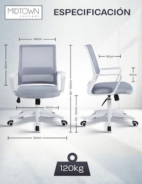 Silla escritorio Juvenil Malla Midtown Concept