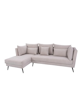 Sala modular izquierda América Beige Ergo Confort de tela