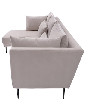 Sala modular izquierda América Beige Ergo Confort de tela