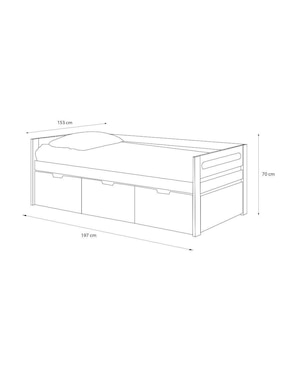 Cama Keisly Sochic de MDF individual