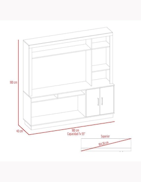 Mueble de tv Cantabria Excelsior de melamina