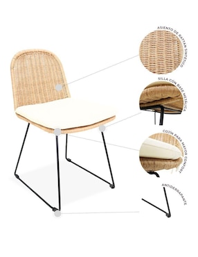 Silla Caicos Mundo In de metal