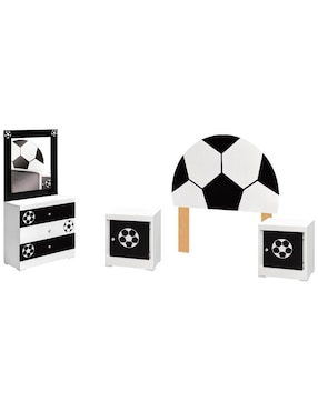 Set Recámara Kessa Soccer De MDF