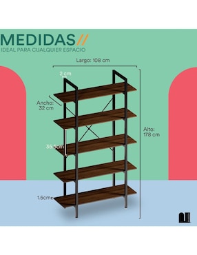 Librero Reisner Mubson de MDF
