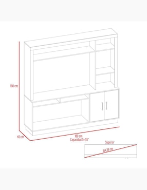 Mueble de tv Cantabria Excelsior de melamina