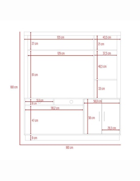 Mueble de tv Cantabria Excelsior de melamina