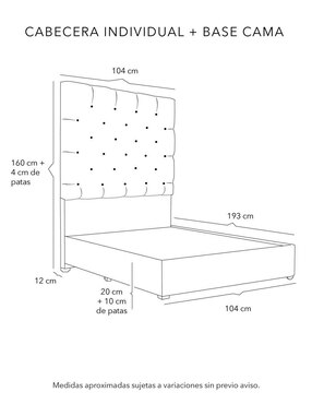 Cama CAPRI CON BASE Dicasa de madera