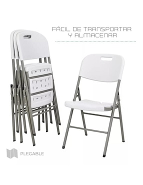 Set de sillas plegables 4 piezas Eke Life Home de plástico