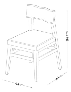 Silla Genimode de madera acacia