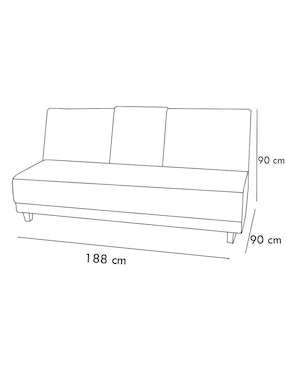 Sofá cama Ergo Confort de lino