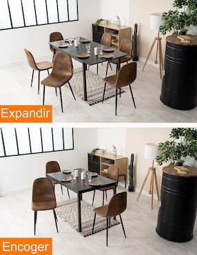Mesa extensible armable Bari Black Dd Furniturer