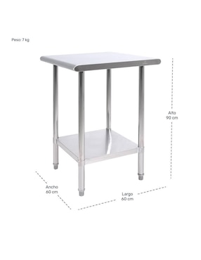 Mesa auxiliar Gutstark de acero inoxidable
