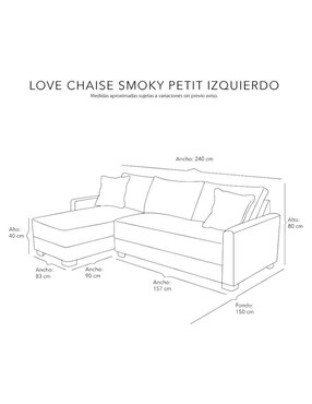 Chaise lounge Smoky Petit Dicasa de tela