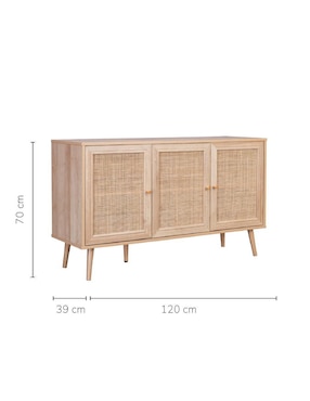 Credenza Rattan Top Living de MDF