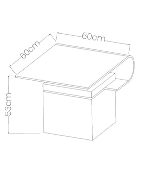 Mesa lateral Curvo Foshan