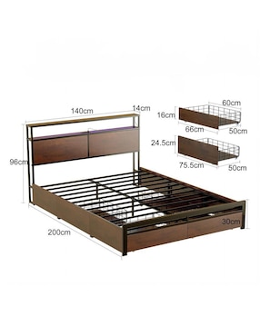 Base para cama Fabato de MDF