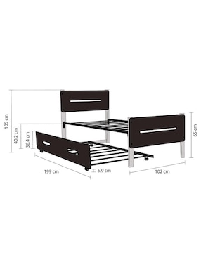 Cama Juno Atlas de madera pino