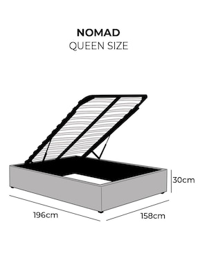Base para cama Nomad Roomi de metal