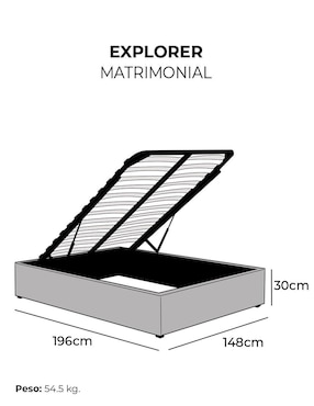 Base para cama Explorer Roomi de metal