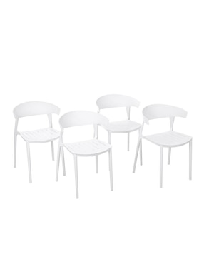 Set Silla 4 Piezas Eke Life Home De Plástico