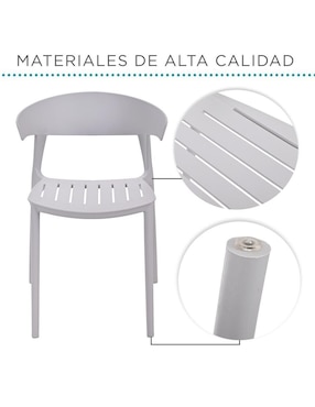 Set silla 4 piezas Eke Life Home de plástico