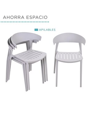 Set silla 4 piezas Eke Life Home de plástico