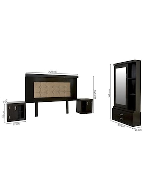Set recámara Kessa Turin de MDF