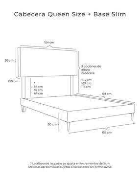 Cama Catania Slim Dicasa de madera