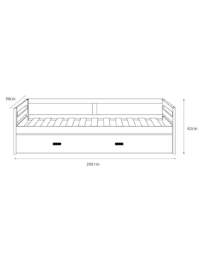 Cama Manhattan Sochic de MDF individual