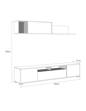 Mueble de tv Ken Sochic de MDF