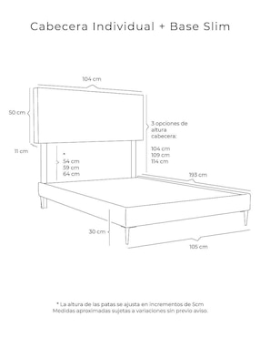 Cama Logan Slim Dicasa de madera pino