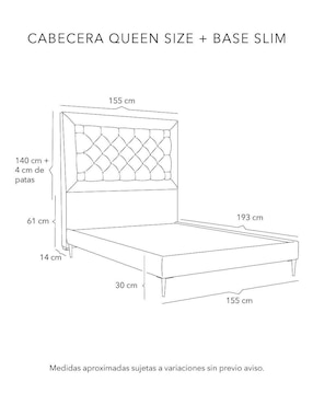 Cama Mary Slim Dicasa de madera pino