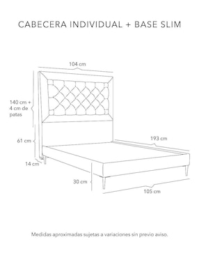 Cama Mary Slim Dicasa de madera pino