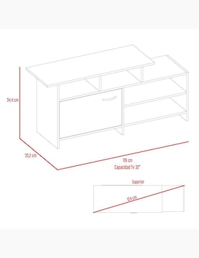 Mueble de tv Lima Excelsior de melamina