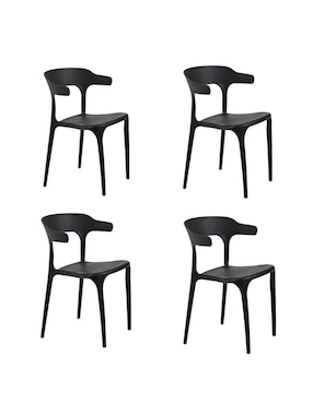 Set Silla 4 Piezas Eke Life Home De Plástico