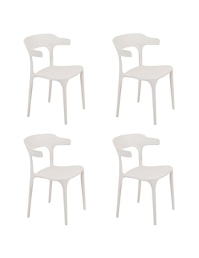 Juego de sillas 4 piezas Eke Life Home de plástico