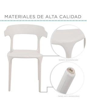 Juego de sillas 4 piezas Eke Life Home de plástico