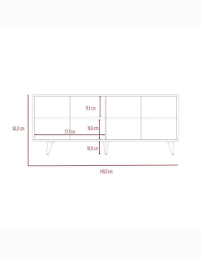 Mueble de tv Bora Excelsior de melamina