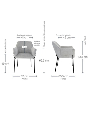 Silla Toronto Brum de poliéster