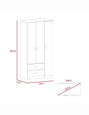 Armario Excelsior Austral Closet Austral Wengue de melamina