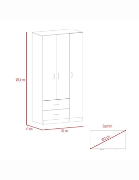 Armario Excelsior Austral Closet Austral Duna de melamina