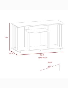 Mueble de tv Lannes Excelsior de melamina
