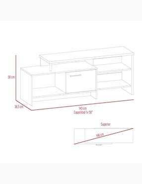 Mueble de tv Bengala Excelsior de melamina