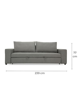 Sofá cama Aly Tamarindo de poliéster